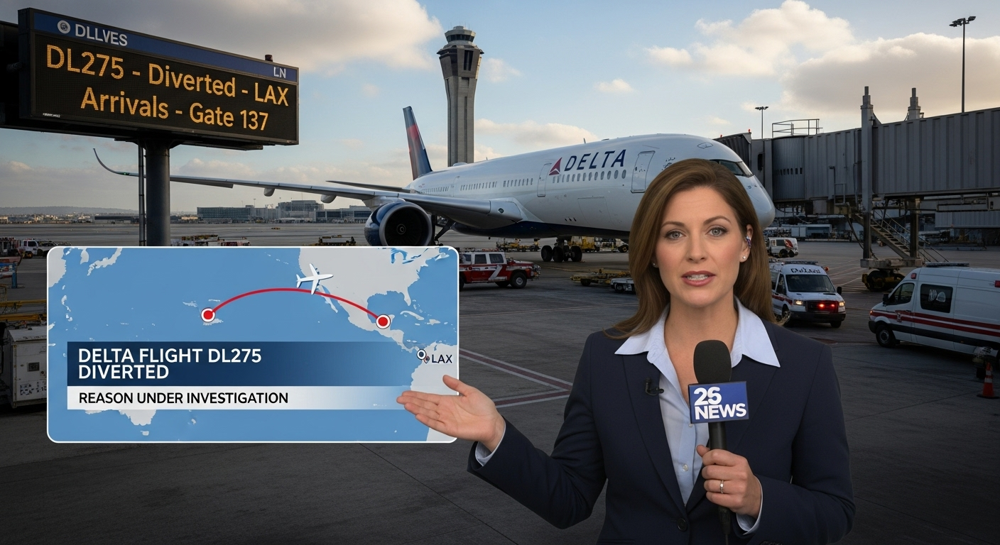 Delta Flight DL275 diverted LAX emergency landing