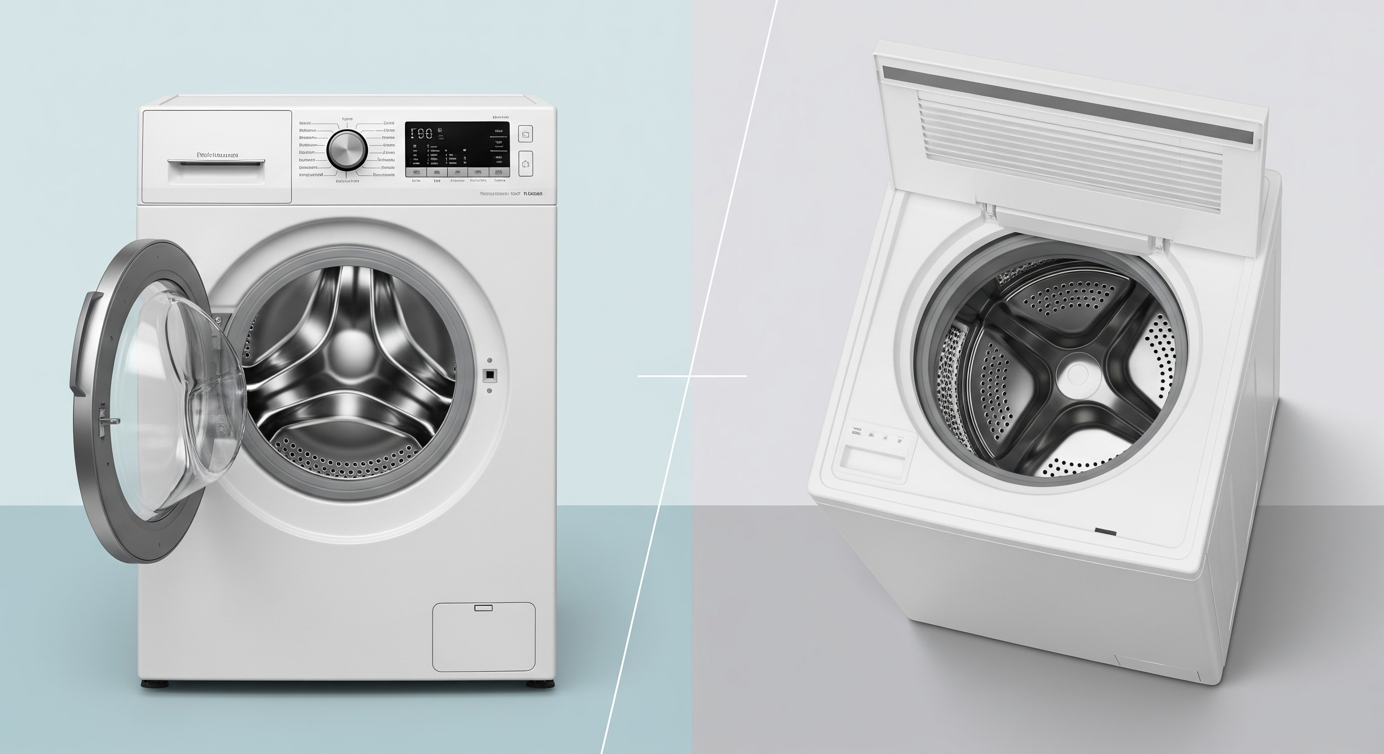 Front door vs top door washing machine comparison side by side