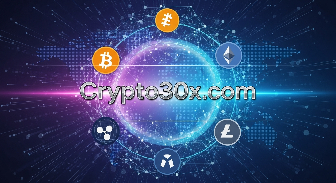 Crypto30x.com platform dashboard showing real-time cryptocurrency market tracking and project research features